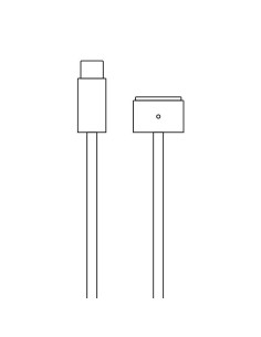 Cable Apple USB Tipo-C a Magsafe 3 para MacBook Pro 14" y 16"/ 2021/ 2m