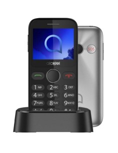 Teléfono Móvil Alcatel 2020X para Personas Mayores/ Plata Metal