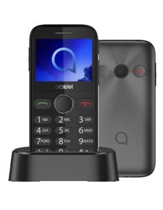 Teléfono Móvil Alcatel 2020X para Personas Mayores/ Gris Metal