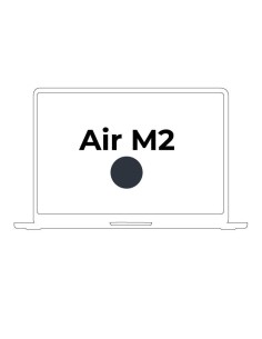 Apple Macbook Air 13.6"/ M2 8-Core CPU/ 8GB/ 256GB SSD/ 8-Core GPU/ Negro Medianoche