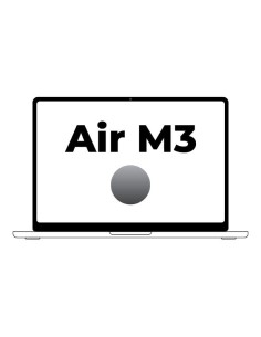 Apple Macbook Air 13,6"/ M3 8-Core CPU/ 8Gb/ 256Gb SSD/  8-Core GPU/ Gris Espacial