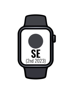 Apple Watch SE 2 Gen 2023/ GPS/ 40mm/ Caja de Aluminio Medianoche/ Correa Deportiva Medianoche M/L