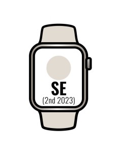 Apple Watch SE 2 Gen 2023/ GPS/ Cellular/ 44mm/ Caja de Aluminio Blanco Estrella/ Correa Deportiva Blanco Estrella M/L