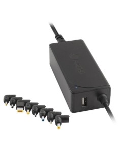 Cargador de Portátil NGS W-45W/ 45W/ Automático/ 8 Conectores/ Voltaje 19-20V/ 1 USB