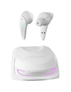 Auriculares Bluetooth Mars Gaming MHI-Ultra con estuche de carga/ Autonomía 7-8h/ Blancos