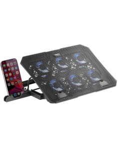Soporte Refrigerante Mars Gaming MNBC23 para Portátiles hasta 16"/ Iluminación LED