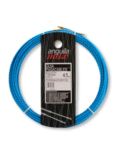 Guía pasa cables 12 metros y 4,5mm. Poliéster triple trenzado. Color azul