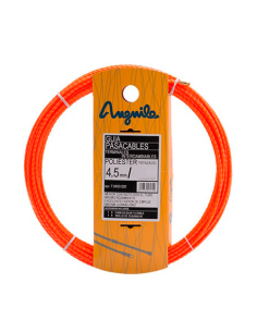 Guía pasa cables 12 metros y 4,5mm. Poliéster trenzado monofilamento. Color naranja