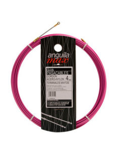 Guía pasa cables 22 metros y 4mm. Acero + nylon. Color violeta