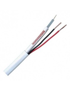 Cable coaxial combi RG-59+2 alimentación, 9mm. Bobina de 100 metros