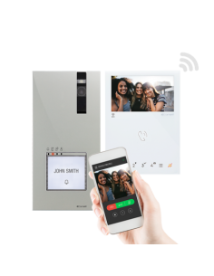 Video portero color, tecnología IP, placa Quadra + monitor Mini Hands Free, con Wifi