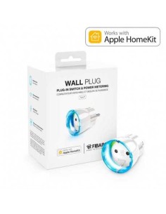 Fibaro Wall Plug Enchufe de pequeño tamaño para control ON/OFF con aro Led y control de consumo para APPLE HOME KIT Bluetooth.