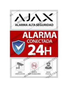 Cartel AJAX genérico de PVC exterior, DIN A4 (210x297mm)