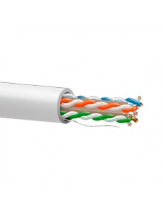 Cable CAT6 UTP, Cobre, LSZH, DCA, AWG23, conductor de 0.53mm, blanco. Bobina 305mts