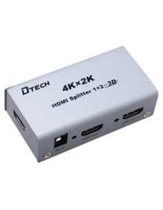 Repartidor HDMI 1entrada x2 salidas. Soporta 3840p, 3D/4K y audio DTS-HD