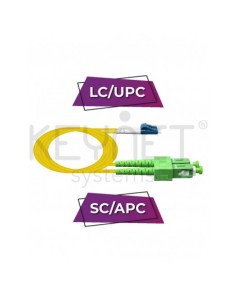 Latiguillo duplex LC/UPC - SC/APC, G657A2, SM, 3mm, LSZH-FR, 2mts